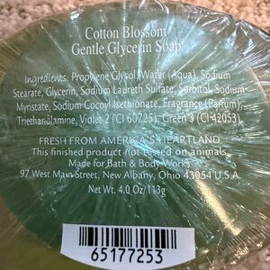 Bath & Body Works Cotton Blossom Gentle Glycerin Soap - Green